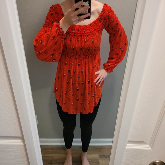 Free People Off the Shoulder Flowy Top - Picture 11 of 13